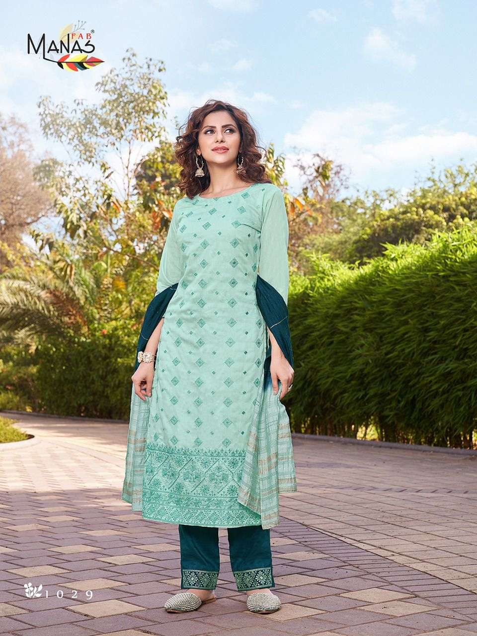 LUCKNOWI VOL-5 BY MANAS FAB 1025 TO 1030 SERIES BEAUTIFUL SUITS COLORFUL STYLISH FANCY CASUAL WEAR & ETHNIC WEAR FANCY DRESSES AT WHOLESALE PRICE