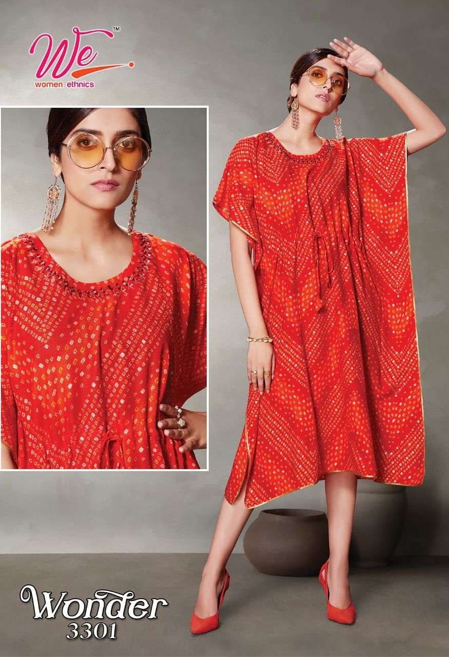 WONDER BY WOMEN ETHNIC 3301 TO 3306 SERIES DESIGNER STYLISH FANCY COLORFUL BEAUTIFUL PARTY WEAR & ETHNIC WEAR COLLECTION RAYON SLUB PRINT KURTIS AT WHOLESALE PRICE
