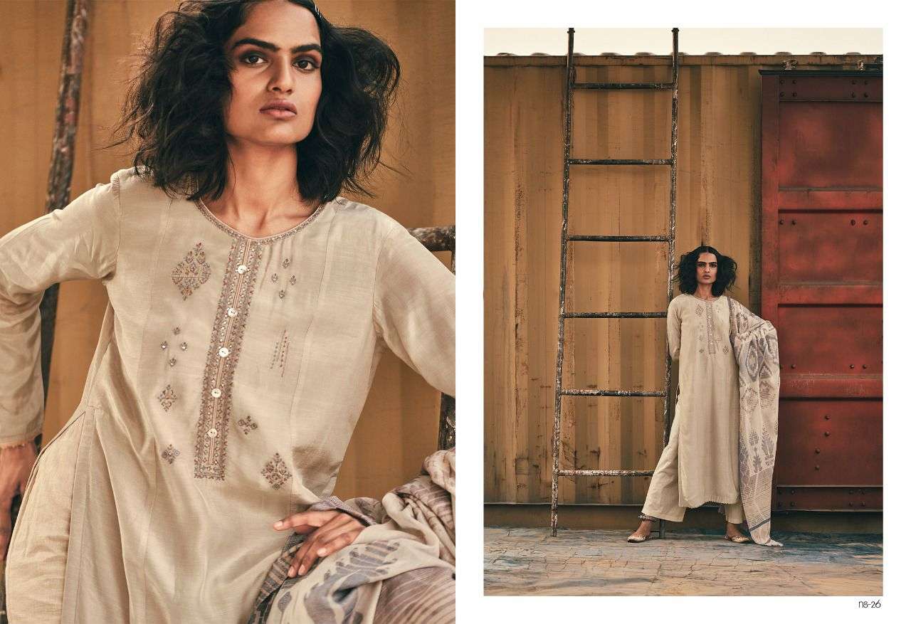 NAUTICAL SPRING BY VARSHA 21 TO 26 SERIES BEAUTIFUL SUITS COLORFUL STYLISH FANCY CASUAL WEAR & ETHNIC WEAR MULBERRY EMBROIDERED DRESSES AT WHOLESALE PRICE