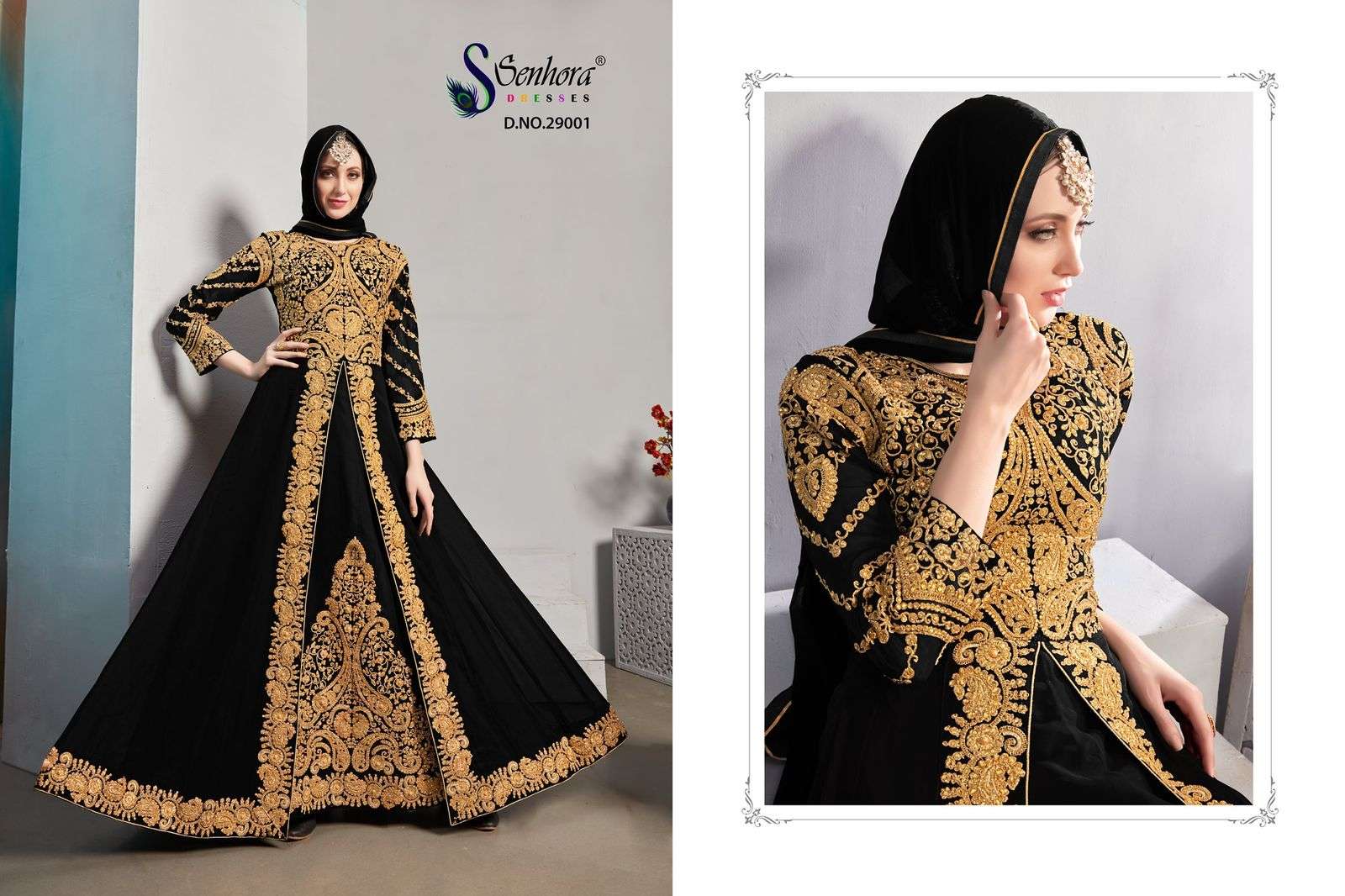 Afrin By Senhora Dresses 29001 To 29004 Series Indian Designer Traditional Wear Collection Beautiful Stylish Fancy Colorful Party Wear & Occasional Wear Real Georgette Embroidered Dresses At Wholesale Price