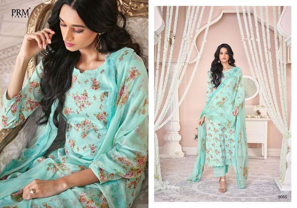 QLINE BY PRM TRENDZ 9054 TO 9063 SERIES BEAUTIFUL SUITS COLORFUL STYLISH FANCY CASUAL WEAR & ETHNIC WEAR PURE LAWN COTTON PRINT DRESSES AT WHOLESALE PRICE