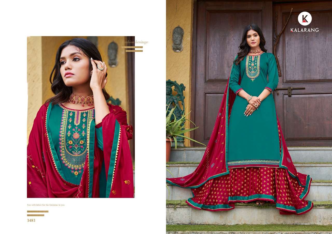 Black Berry Vol-6 By Kalarang 3481 To 3484 Series Designer Suits Collection Beautiful Stylish Colorful Fancy Party Wear & Occasional Wear Jam Silk Cotton With Embroidery Dresses At Wholesale Price