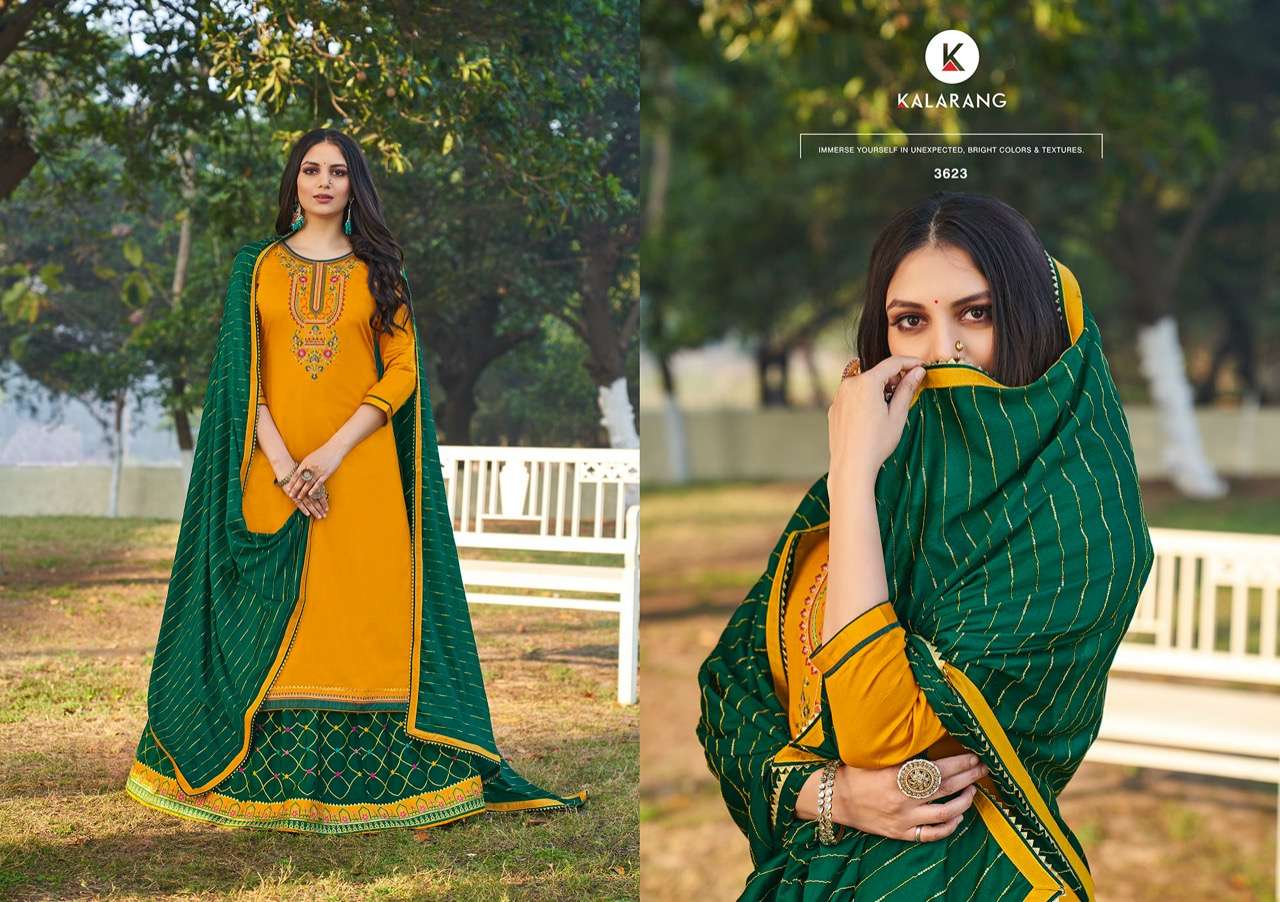 Pushparaj By Kalarang 3621 To 3624 Series Beautiful Suits Colorful Stylish Fancy Casual Wear & Ethnic Wear Jam Silk Cotton With Work Dresses At Wholesale Price