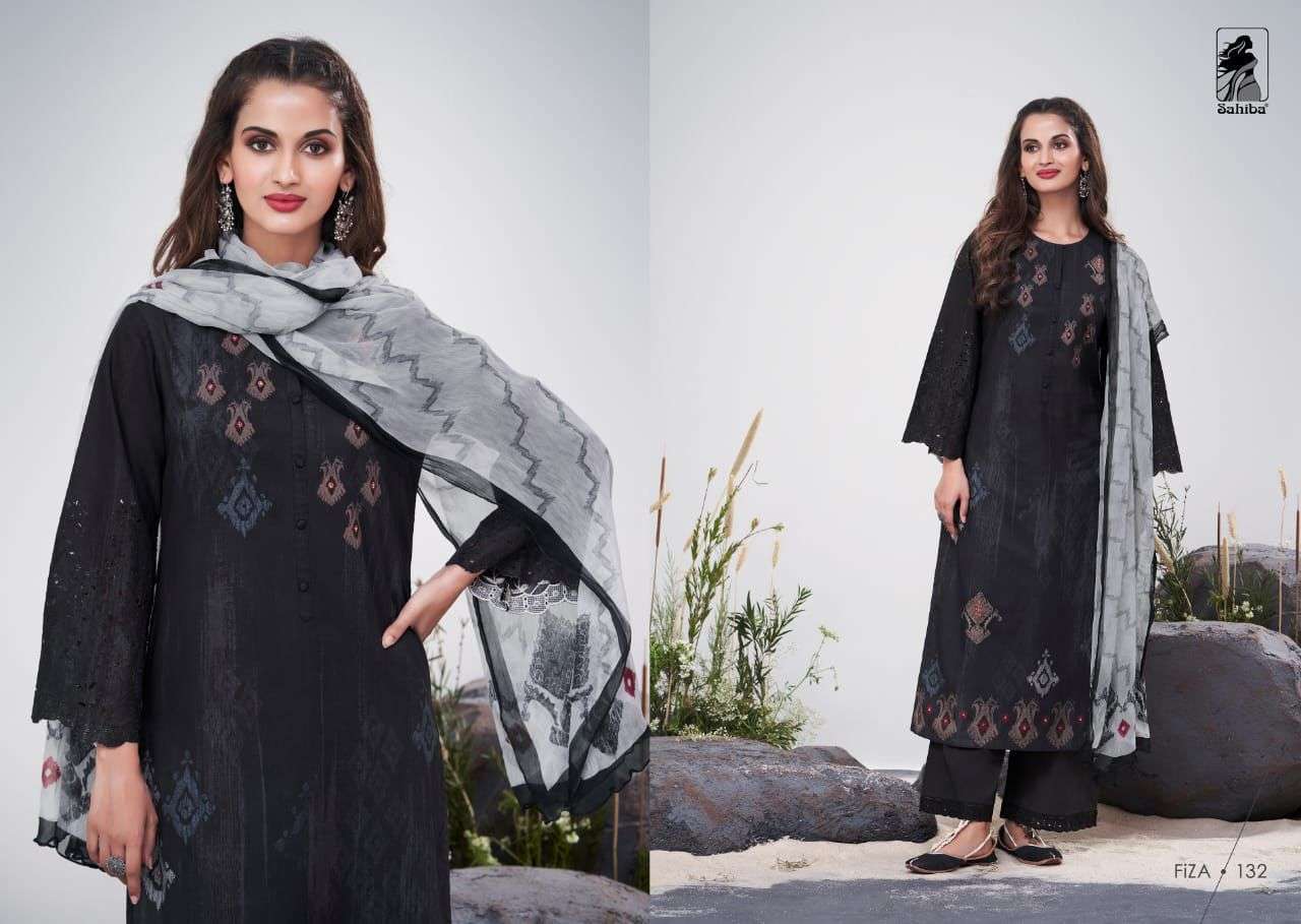 FIZA BY SAHIBA FABRICS BEAUTIFUL SUITS COLORFUL STYLISH FANCY CASUAL WEAR & ETHNIC WEAR PURE COTTON DIGITAL PRINT DRESSES AT WHOLESALE PRICE