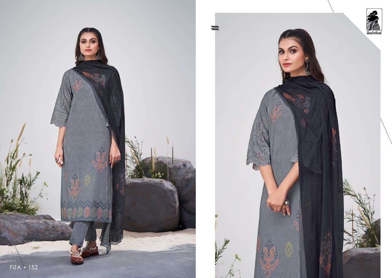FIZA BY SAHIBA FABRICS BEAUTIFUL SUITS COLORFUL STYLISH FANCY CASUAL WEAR & ETHNIC WEAR PURE COTTON DIGITAL PRINT DRESSES AT WHOLESALE PRICE