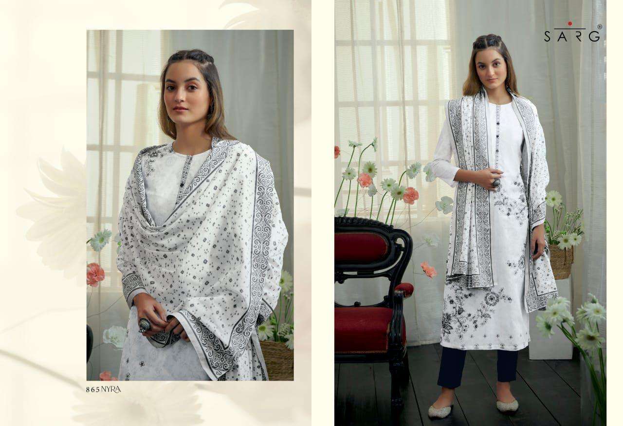 NYRA BY SARG BEAUTIFUL SUITS COLORFUL STYLISH FANCY CASUAL WEAR & ETHNIC WEAR PURE COTTON DIGITAL PRINT DRESSES AT WHOLESALE PRICE