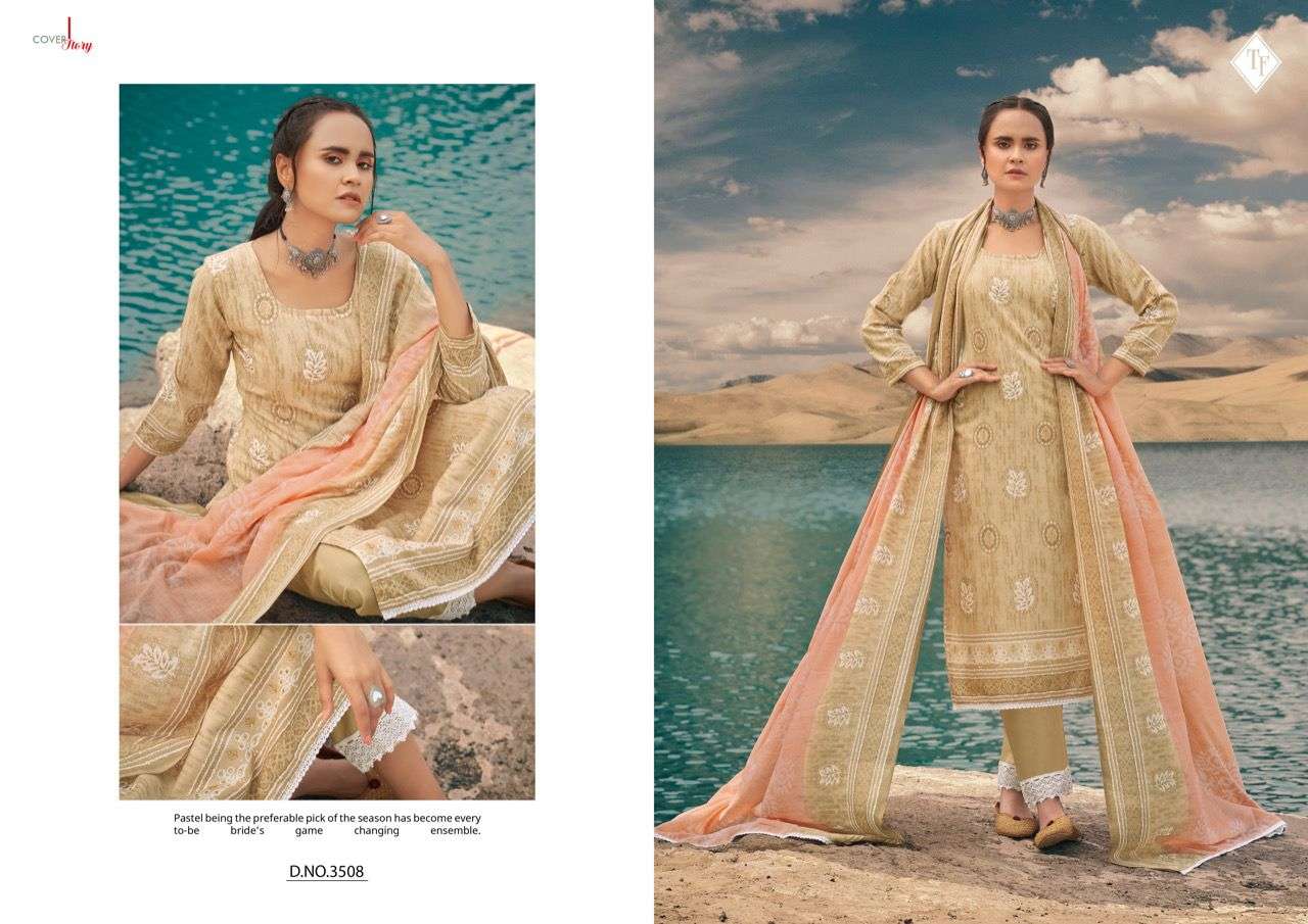 Israt By Tanishk Fashion 3501 To 3508 Series Beautiful Suits Colorful Stylish Fancy Casual Wear & Ethnic Wear Pure Cotton Dresses At Wholesale Price