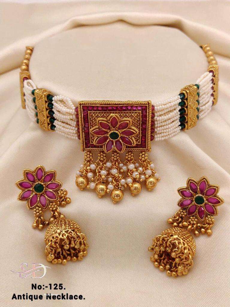 ANTIQUE NECKLACE BY FASHID WHOLESALE TRADITIONAL ARTIFICIAL JEWELLERY FOR INDIAN ATTIRE AT EXCLUSIVE RANGE.