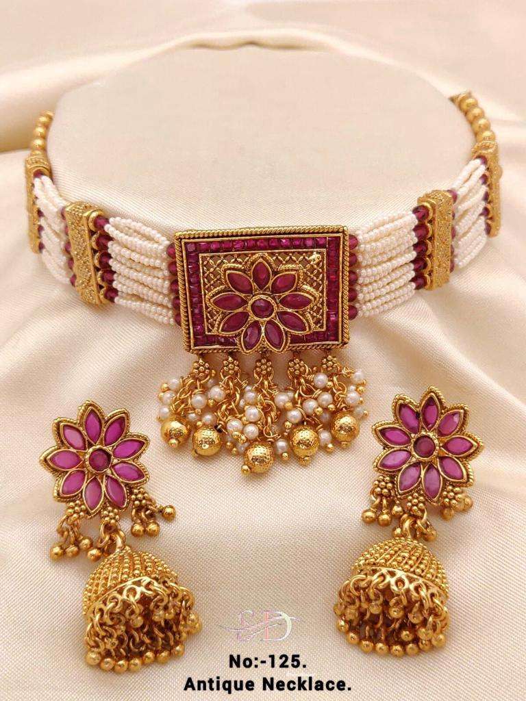 ANTIQUE NECKLACE BY FASHID WHOLESALE TRADITIONAL ARTIFICIAL JEWELLERY FOR INDIAN ATTIRE AT EXCLUSIVE RANGE.