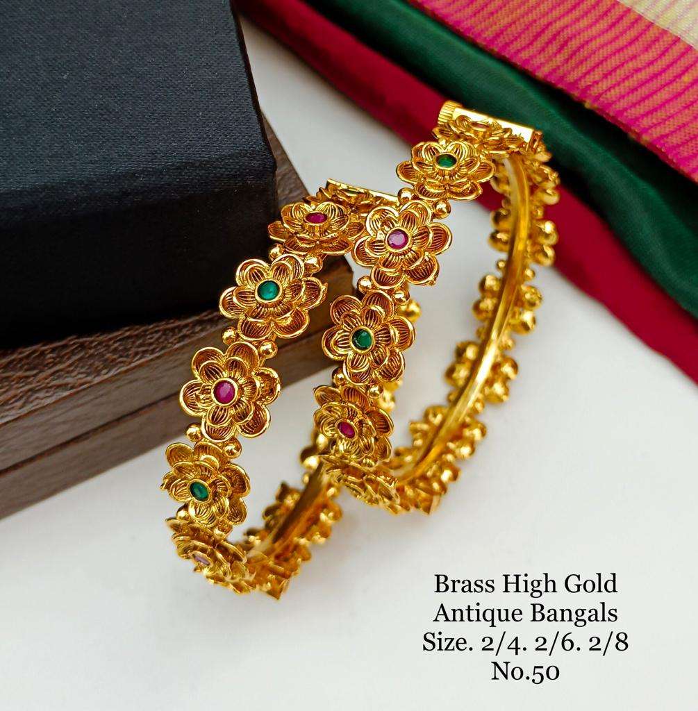 ANTIQUE BANGALS BY FASHID WHOLESALE TRADITIONAL ARTIFICIAL JEWELLERY FOR INDIAN ATTIRE AT EXCLUSIVE RANGE.