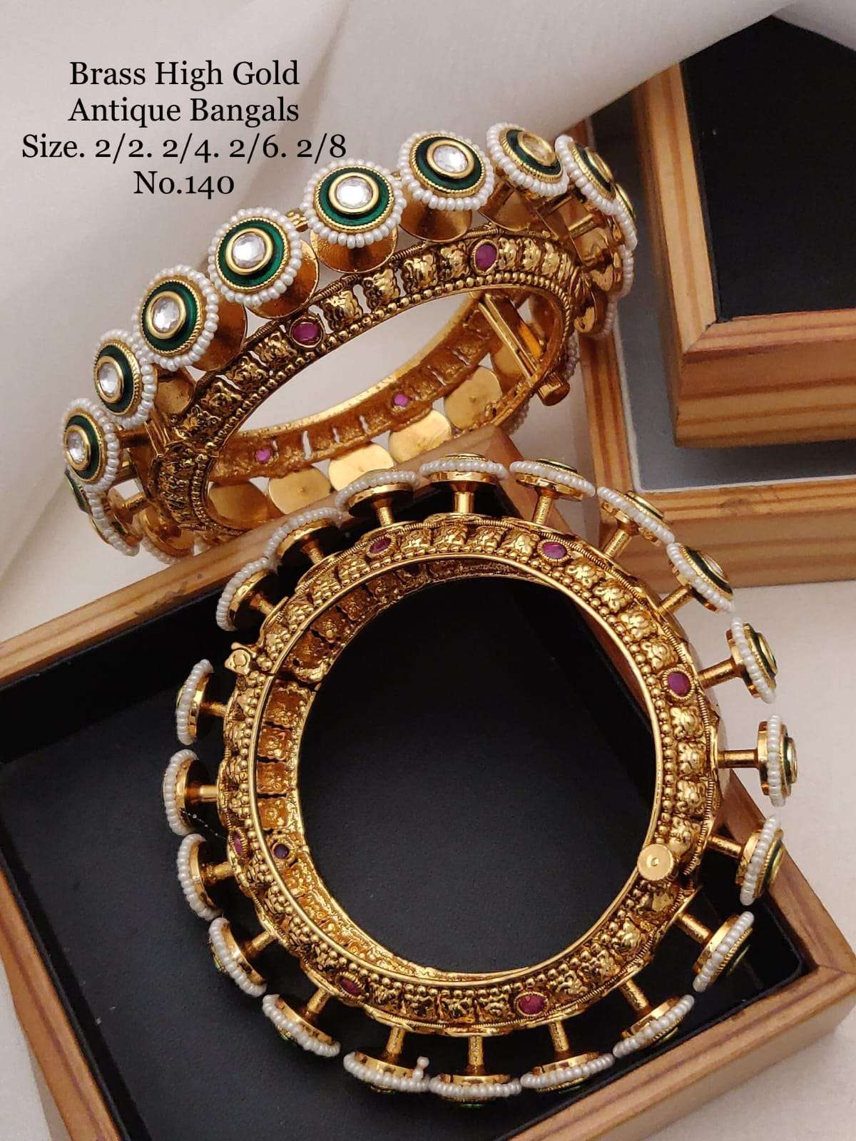 ANTIQUE BANGALS BY FASHID WHOLESALE TRADITIONAL ARTIFICIAL JEWELLERY FOR INDIAN ATTIRE AT EXCLUSIVE RANGE.