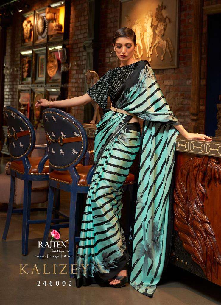 Kalizey By Raj Tex 246001 To 246018 Series Indian Traditional Wear Collection Beautiful Stylish Fancy Colorful Party Wear & Occasional Wear Satin Crepe Sarees At Wholesale Price