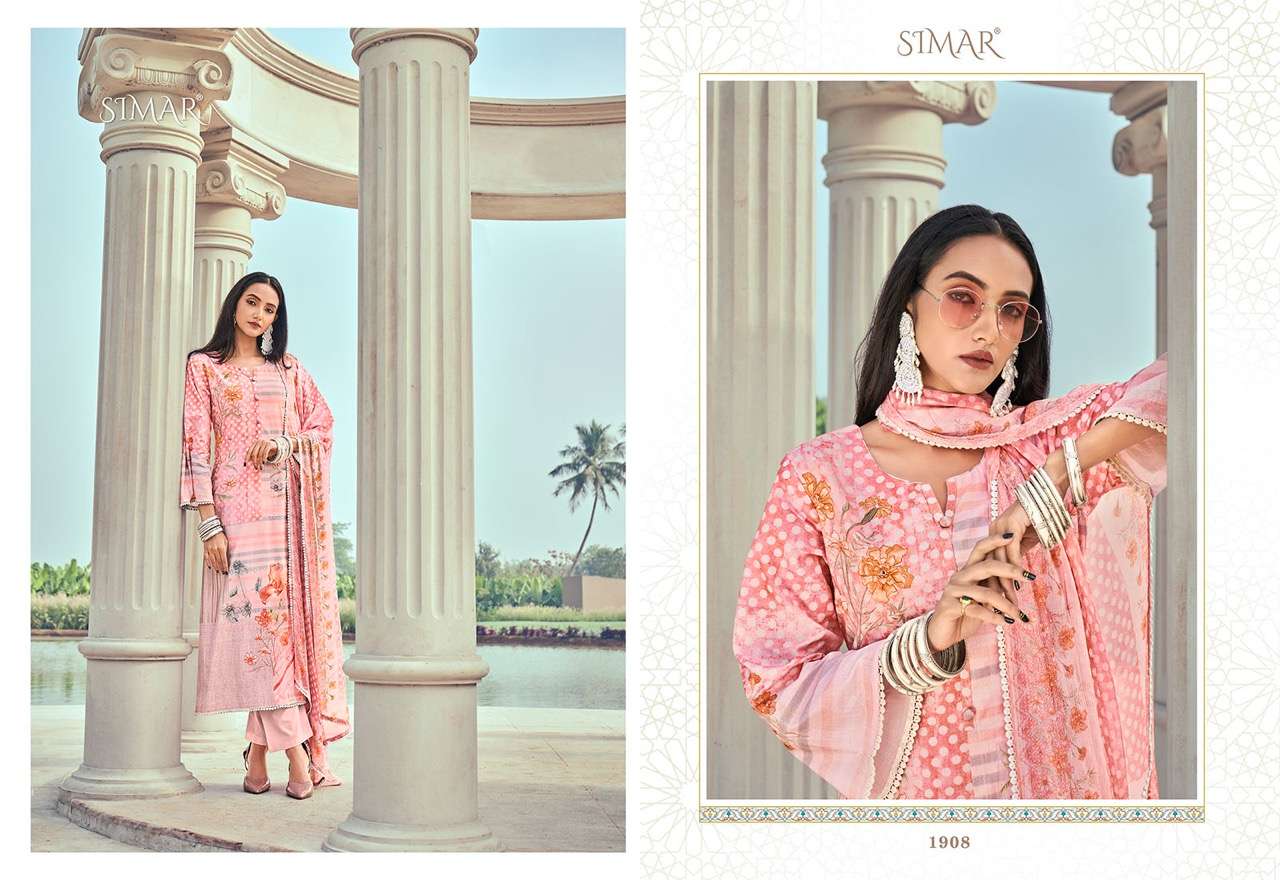 SHEHZADI BY GLOSSY 1908 TO 1913 SERIES BEAUTIFUL SUITS COLORFUL STYLISH FANCY CASUAL WEAR & ETHNIC WEAR PURE LAWN COTTON DIGITAL PRINT DRESSES AT WHOLESALE PRICE