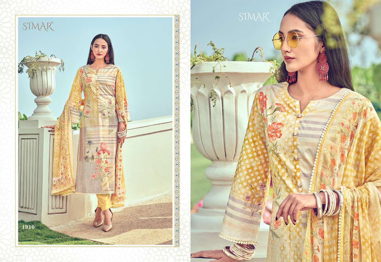 SHEHZADI BY GLOSSY 1908 TO 1913 SERIES BEAUTIFUL SUITS COLORFUL STYLISH FANCY CASUAL WEAR & ETHNIC WEAR PURE LAWN COTTON DIGITAL PRINT DRESSES AT WHOLESALE PRICE