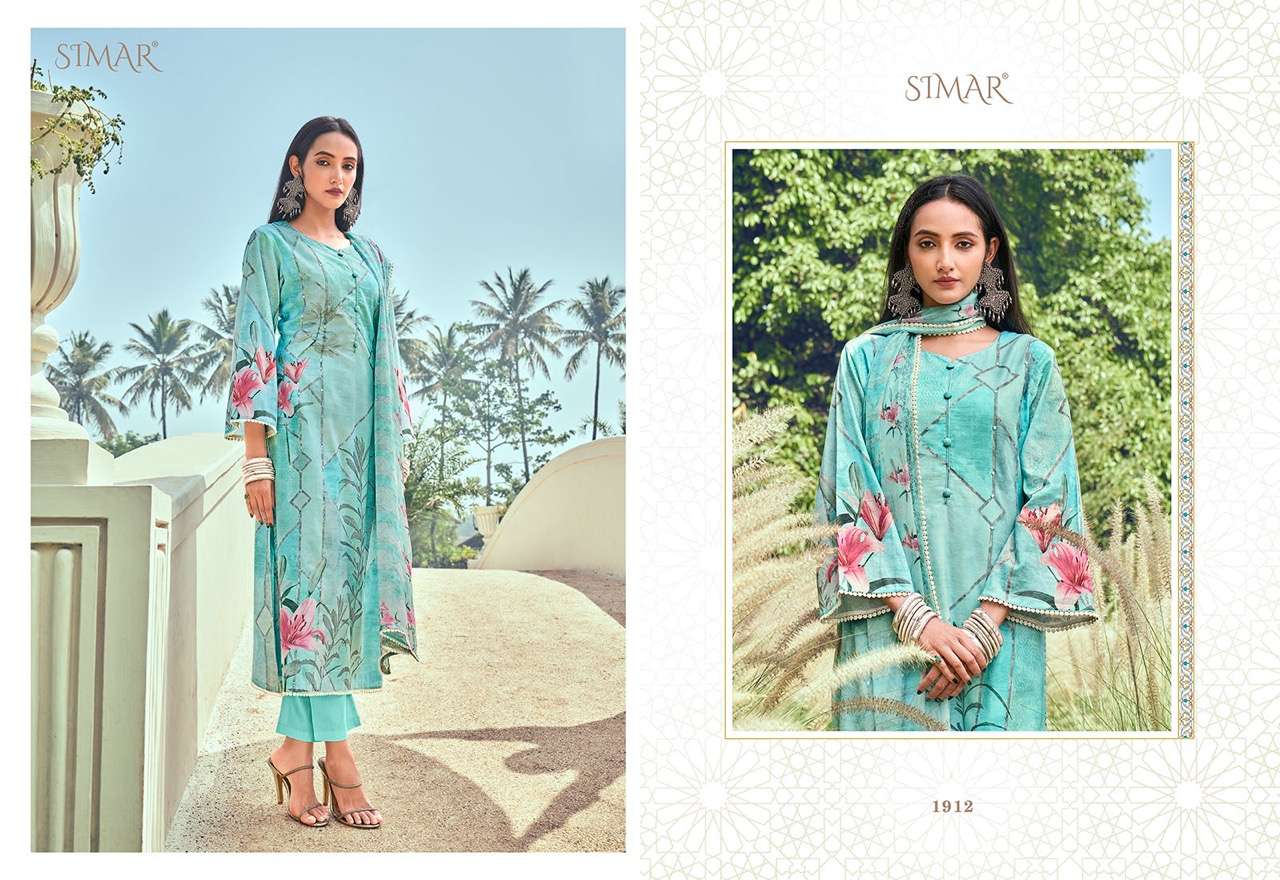 SHEHZADI BY GLOSSY 1908 TO 1913 SERIES BEAUTIFUL SUITS COLORFUL STYLISH FANCY CASUAL WEAR & ETHNIC WEAR PURE LAWN COTTON DIGITAL PRINT DRESSES AT WHOLESALE PRICE