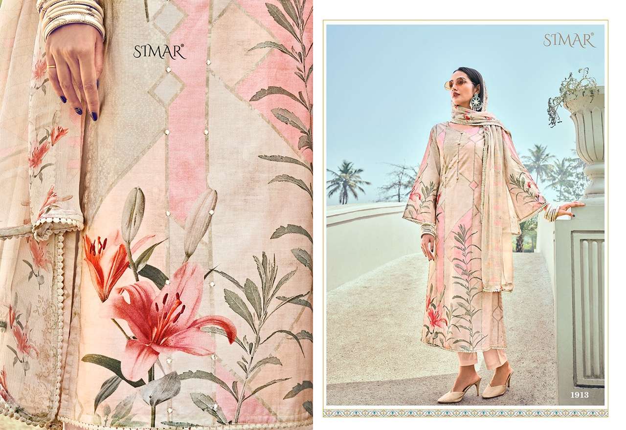 SHEHZADI BY GLOSSY 1908 TO 1913 SERIES BEAUTIFUL SUITS COLORFUL STYLISH FANCY CASUAL WEAR & ETHNIC WEAR PURE LAWN COTTON DIGITAL PRINT DRESSES AT WHOLESALE PRICE