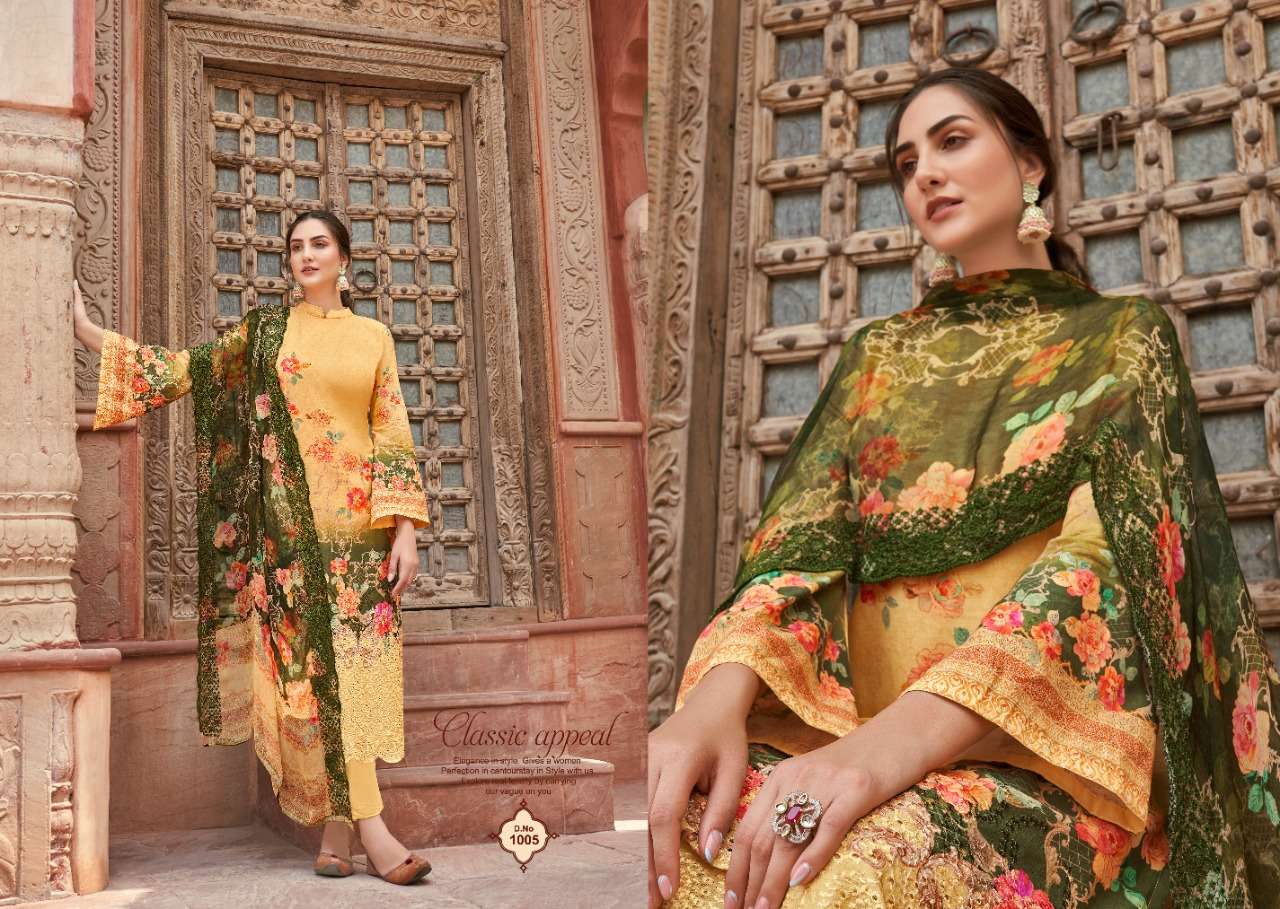 ZAHARANA LIBAS BY ZSM 1001 TO 1006 SERIES BEAUTIFUL PAKISTANI SUITS COLORFUL STYLISH FANCY CASUAL WEAR & ETHNIC WEAR PURE LAWN COTTON DIGITAL PRINT DRESSES AT WHOLESALE PRICE