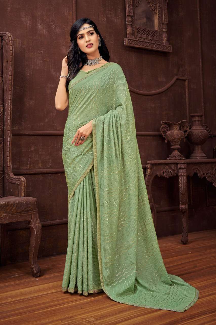VAAYIN SEQUENCE BY YADU NANDAN FASHION 01 TO 06 SERIES INDIAN TRADITIONAL WEAR COLLECTION BEAUTIFUL STYLISH FANCY COLORFUL PARTY WEAR & OCCASIONAL WEAR CHINNON CHIFFON SAREES AT WHOLESALE PRICE