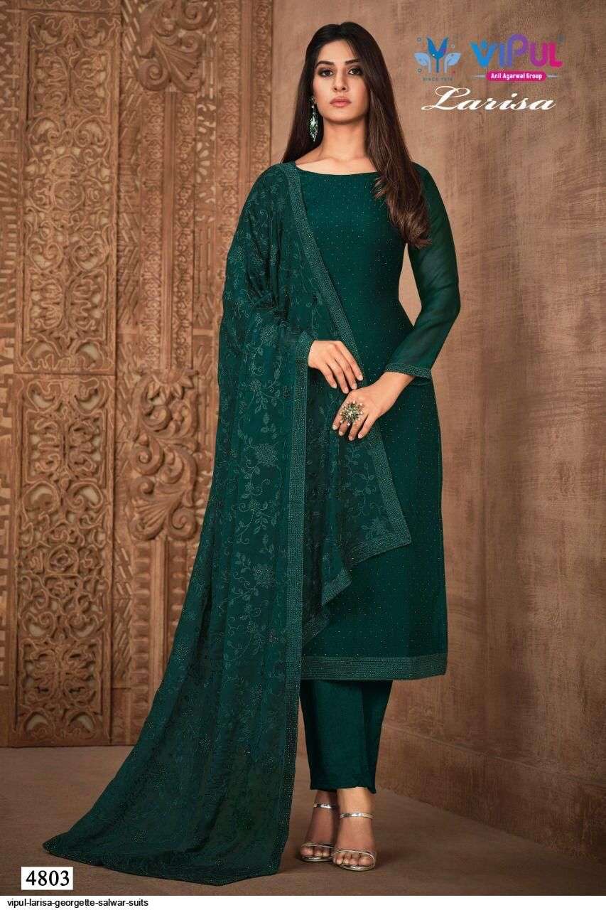 Larisa By Vipul Fashion 4801 To 4805 Series Beautiful Suits Colorful Stylish Fancy Casual Wear & Ethnic Wear Fancy Dresses At Wholesale Price