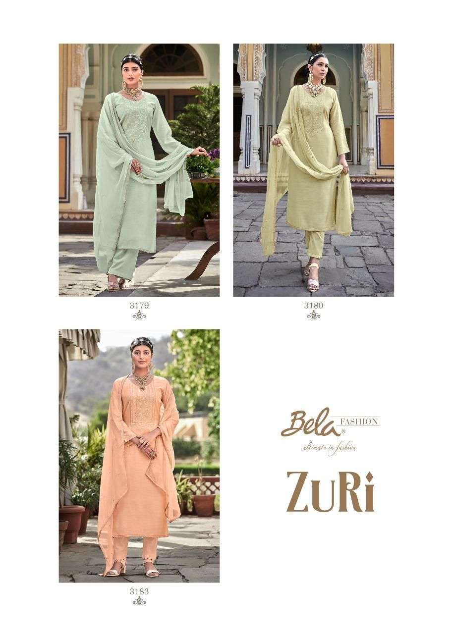 ZURI BY BELA FASHION 3177 TO 3183 SERIES BEAUTIFUL SUITS COLORFUL STYLISH FANCY CASUAL WEAR & ETHNIC WEAR COTTON SILK DRESSES AT WHOLESALE PRICE