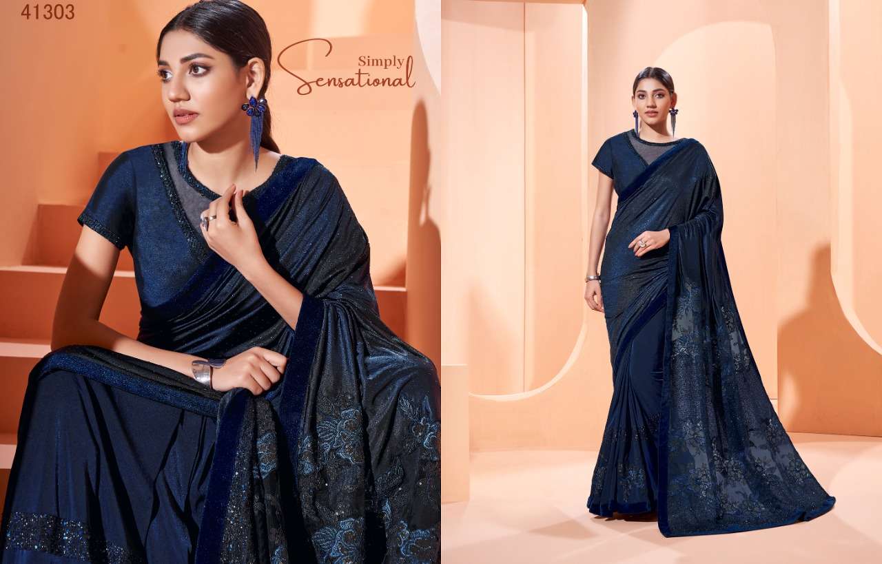SIRENA NX BY MAHOTSAV INDIAN TRADITIONAL WEAR COLLECTION BEAUTIFUL STYLISH FANCY COLORFUL PARTY WEAR & OCCASIONAL WEAR LYCRA SAREES AT WHOLESALE PRICE