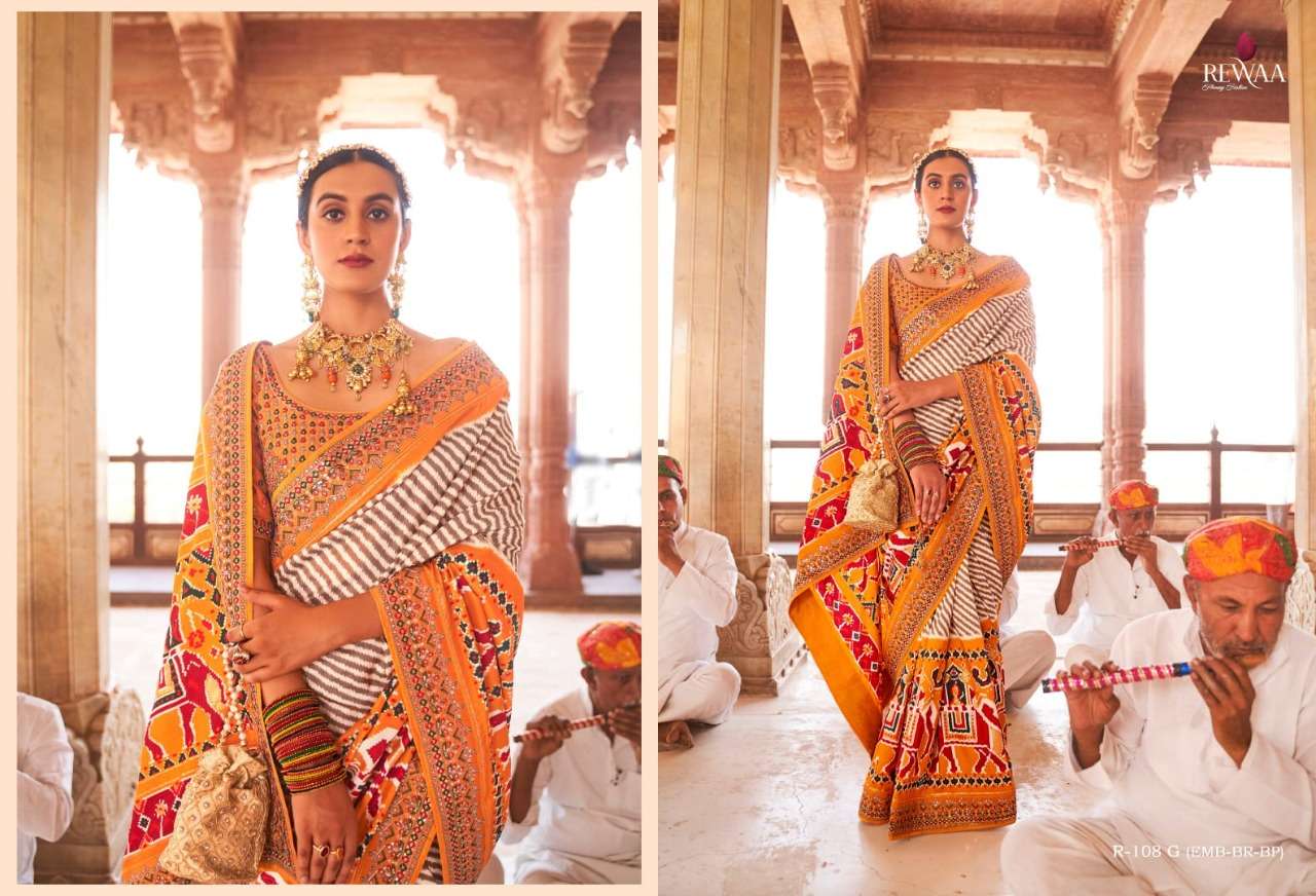 SOOR BY REWAA INDIAN TRADITIONAL WEAR COLLECTION BEAUTIFUL STYLISH FANCY COLORFUL PARTY WEAR & OCCASIONAL WEAR PATOLA SILK SAREES AT WHOLESALE PRICE
