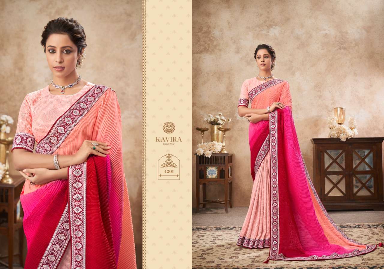 SNEHA BY KAVIRA 1201 TO 1209 SERIES INDIAN TRADITIONAL WEAR COLLECTION BEAUTIFUL STYLISH FANCY COLORFUL PARTY WEAR & OCCASIONAL WEAR GEORGETTE SAREES AT WHOLESALE PRICE