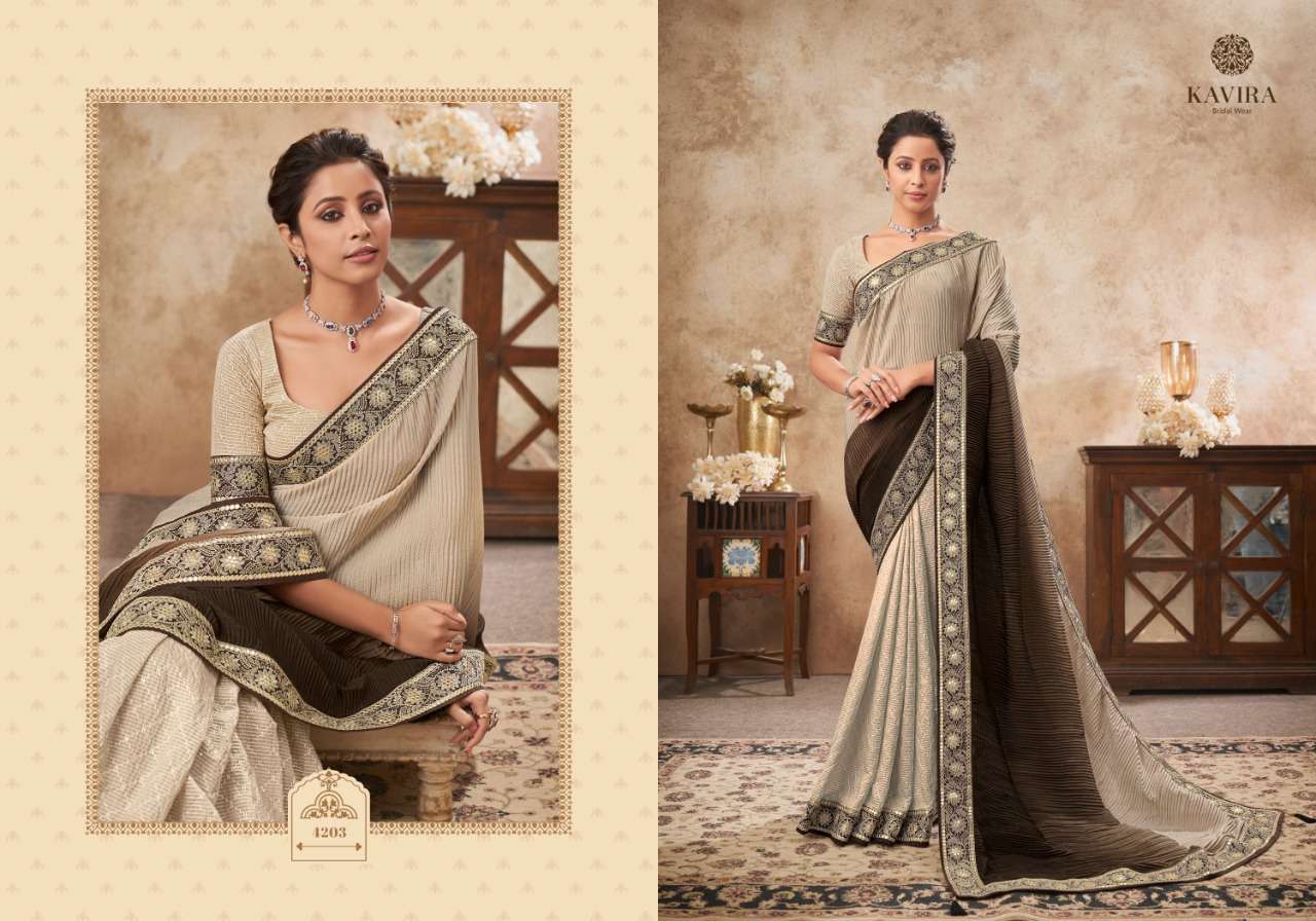 SNEHA BY KAVIRA 1201 TO 1209 SERIES INDIAN TRADITIONAL WEAR COLLECTION BEAUTIFUL STYLISH FANCY COLORFUL PARTY WEAR & OCCASIONAL WEAR GEORGETTE SAREES AT WHOLESALE PRICE