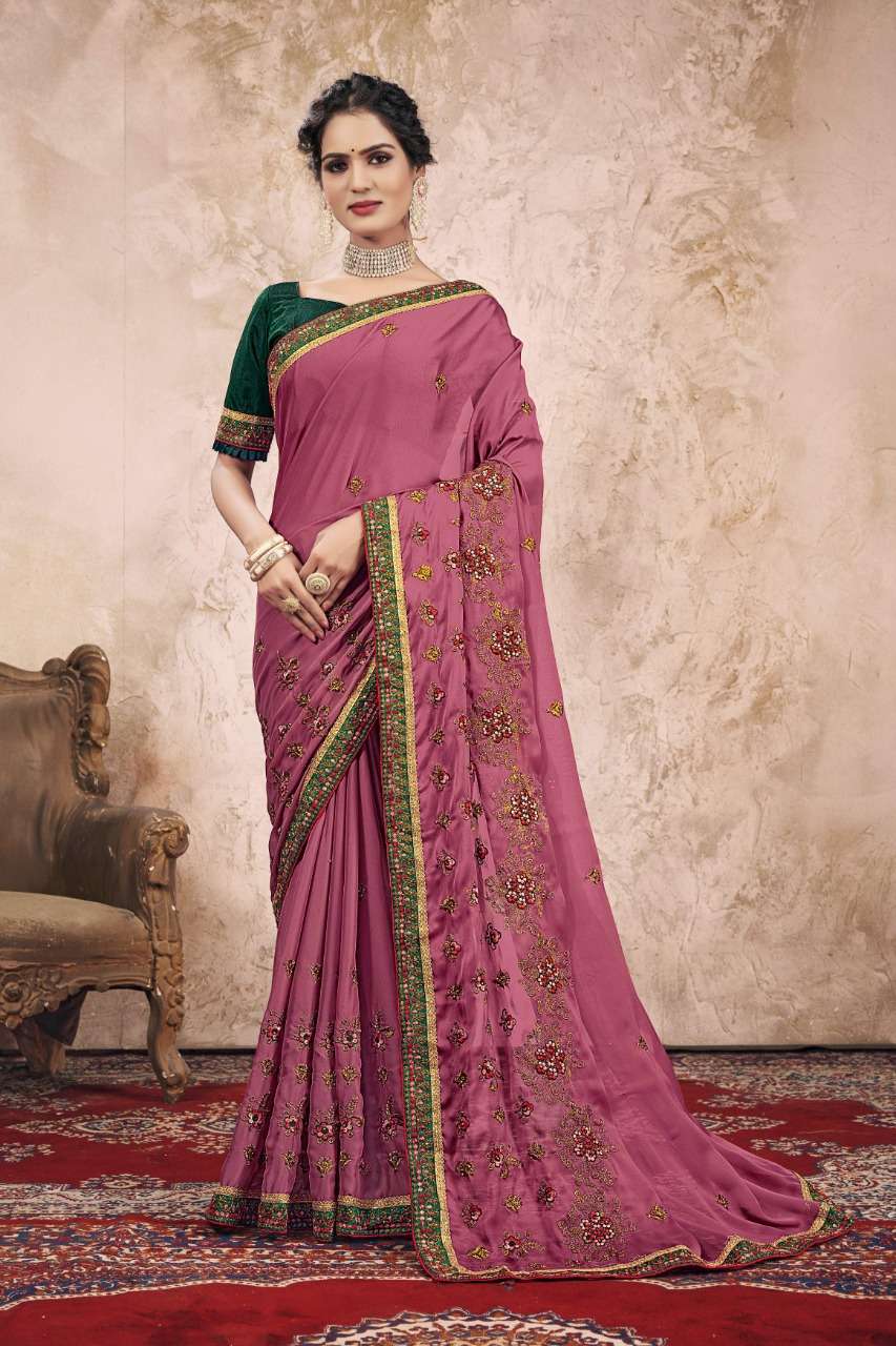ORCHID RANGOLI BY YADU NANDAN FASHION 01 TO 04 SERIES INDIAN TRADITIONAL WEAR COLLECTION BEAUTIFUL STYLISH FANCY COLORFUL PARTY WEAR & OCCASIONAL WEAR RANGOLI CREPE SAREES AT WHOLESALE PRICE