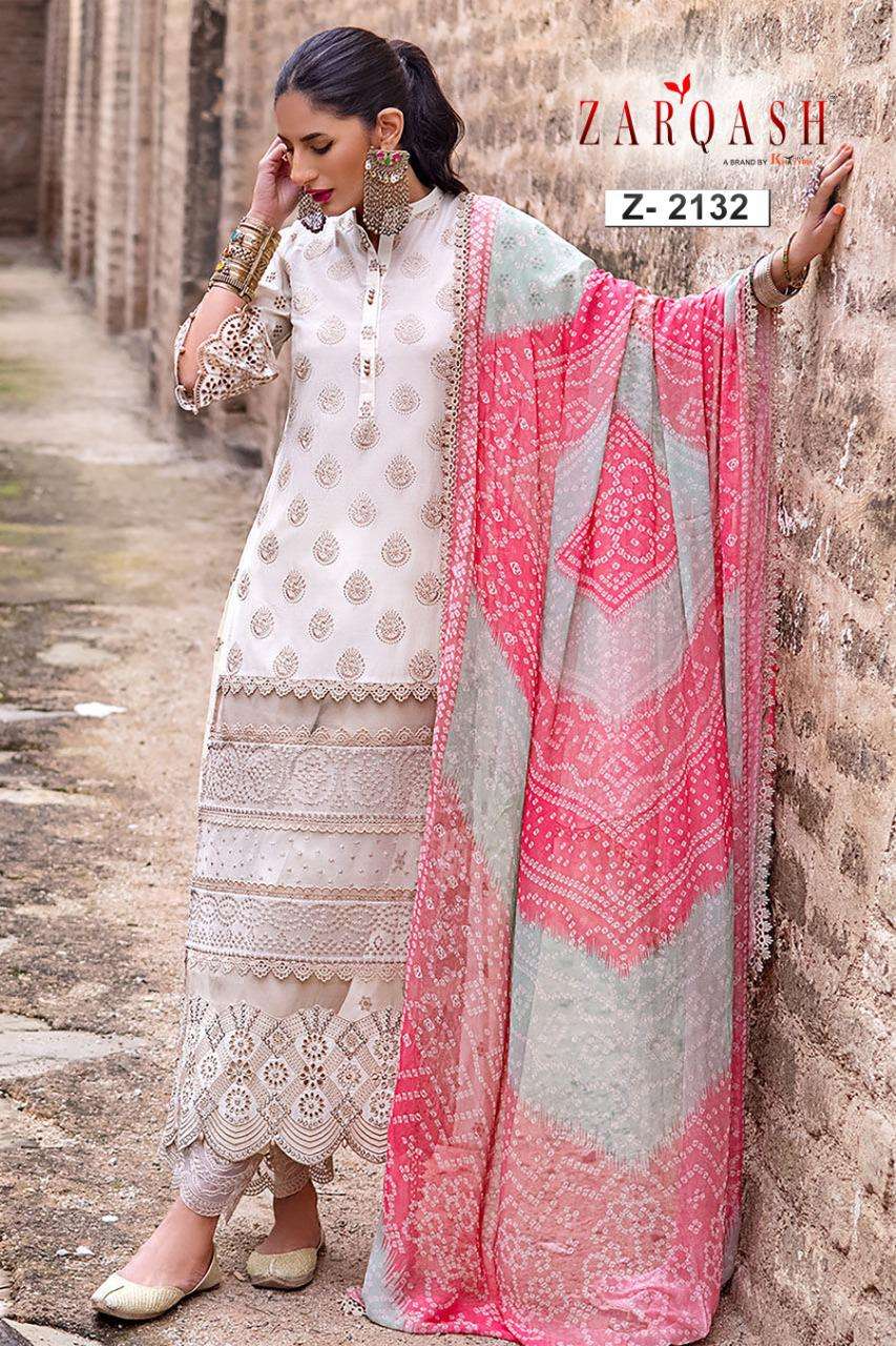 Zainab Chikankari-22 By Zarqash 2131 To 2136 Series Beautiful Pakistani Suits Colorful Stylish Fancy Casual Wear & Ethnic Wear Cotton Embroidered Dresses At Wholesale Price