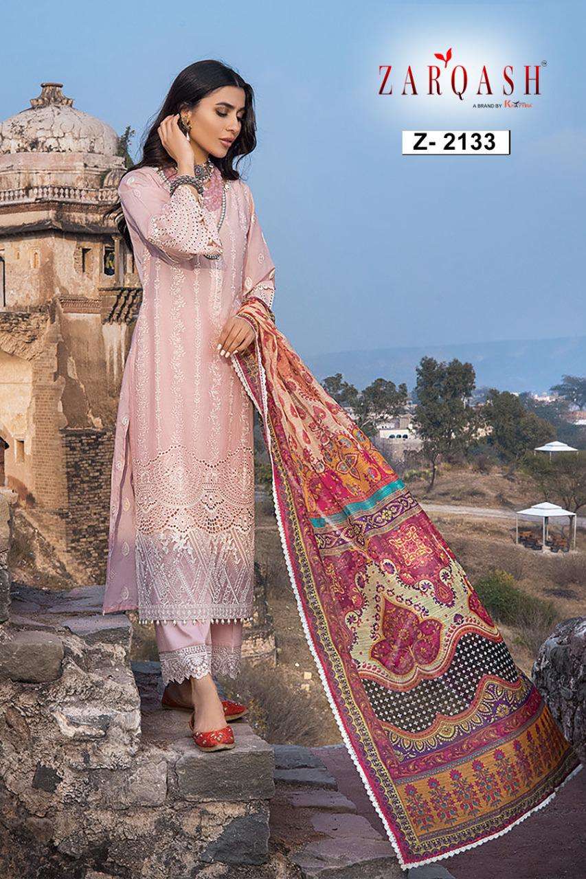 Zainab Chikankari-22 By Zarqash 2131 To 2136 Series Beautiful Pakistani Suits Colorful Stylish Fancy Casual Wear & Ethnic Wear Cotton Embroidered Dresses At Wholesale Price