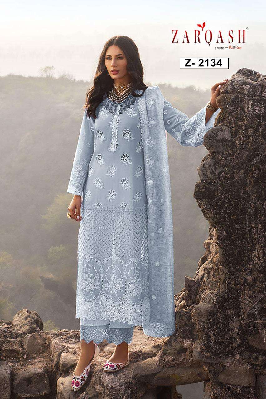 Zainab Chikankari-22 By Zarqash 2131 To 2136 Series Beautiful Pakistani Suits Colorful Stylish Fancy Casual Wear & Ethnic Wear Cotton Embroidered Dresses At Wholesale Price
