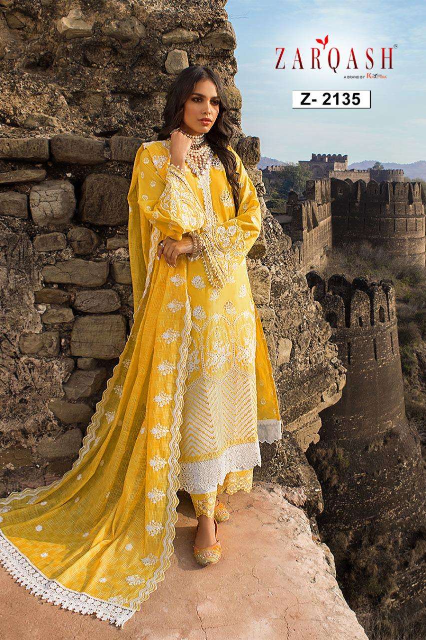 Zainab Chikankari-22 By Zarqash 2131 To 2136 Series Beautiful Pakistani Suits Colorful Stylish Fancy Casual Wear & Ethnic Wear Cotton Embroidered Dresses At Wholesale Price