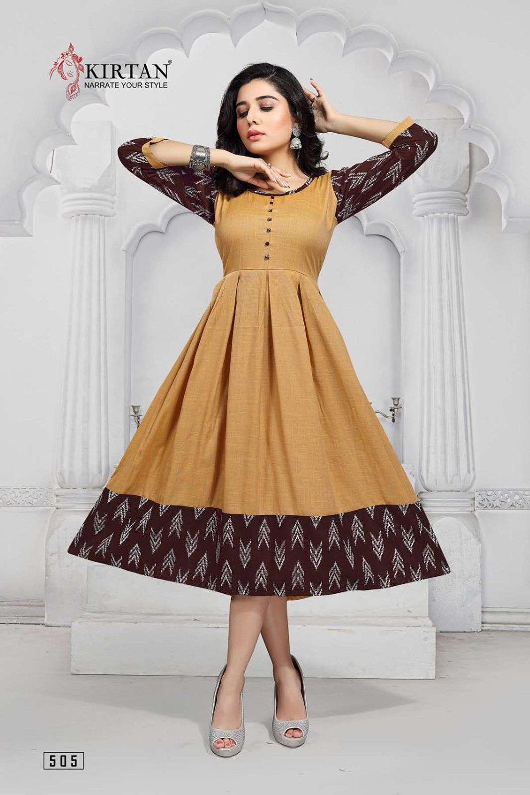 SUIDHAAGA VOL-5 BY KIRTAN 501 TO 506 SERIES DESIGNER STYLISH FANCY COLORFUL BEAUTIFUL PARTY WEAR & ETHNIC WEAR COLLECTION RAYON PRINT KURTIS AT WHOLESALE PRICE