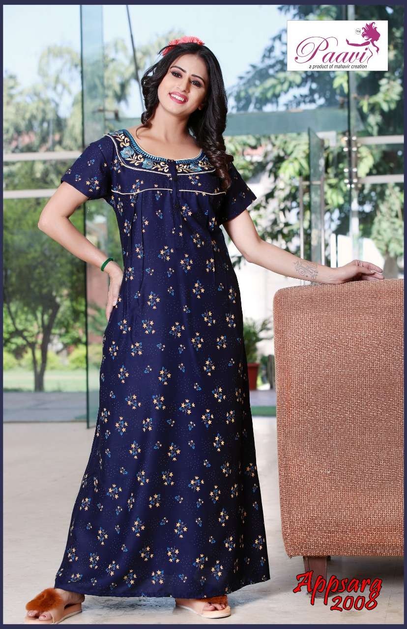 APPSARA VOL-2 BY PAAVI 2001 TO 2008 SERIES BEAUTIFUL STYLISH FANCY COLORFUL CASUAL WEAR & ETHNIC WEAR RAYON PRINT GOWNS AT WHOLESALE PRICE
