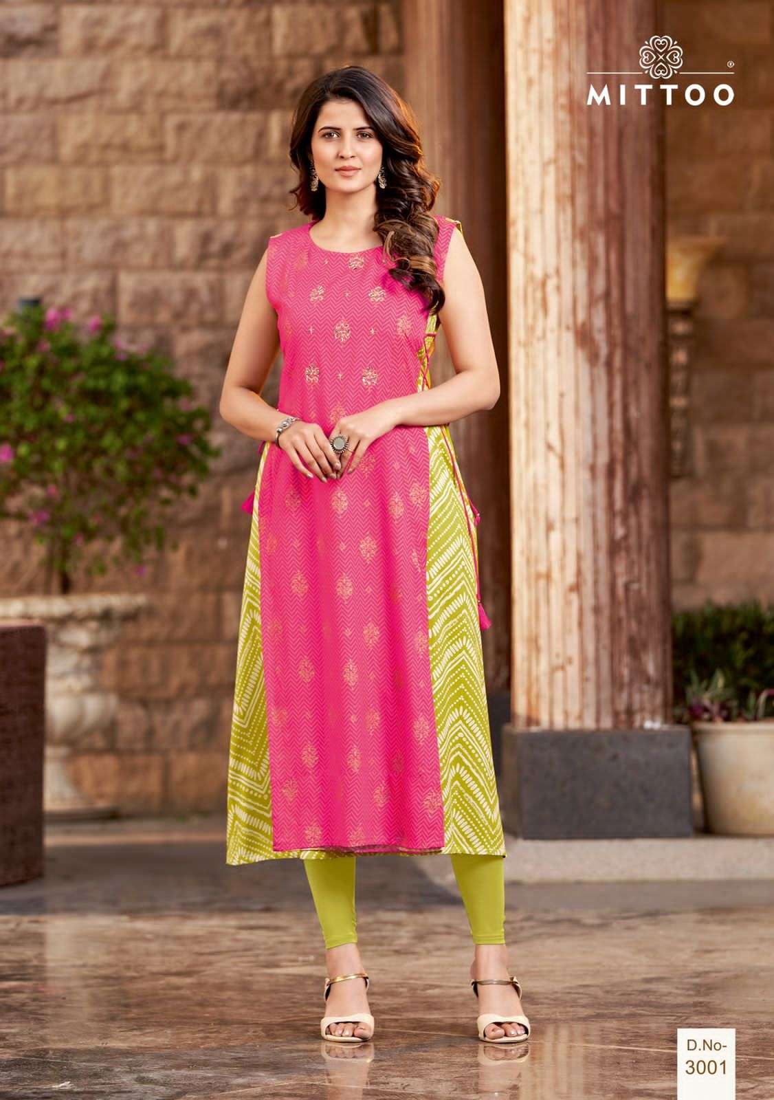 NANDANI BY MITTOO 3001 TO 3004 SERIES DESIGNER STYLISH FANCY COLORFUL BEAUTIFUL PARTY WEAR & ETHNIC WEAR COLLECTION RAYON KURTIS AT WHOLESALE PRICE