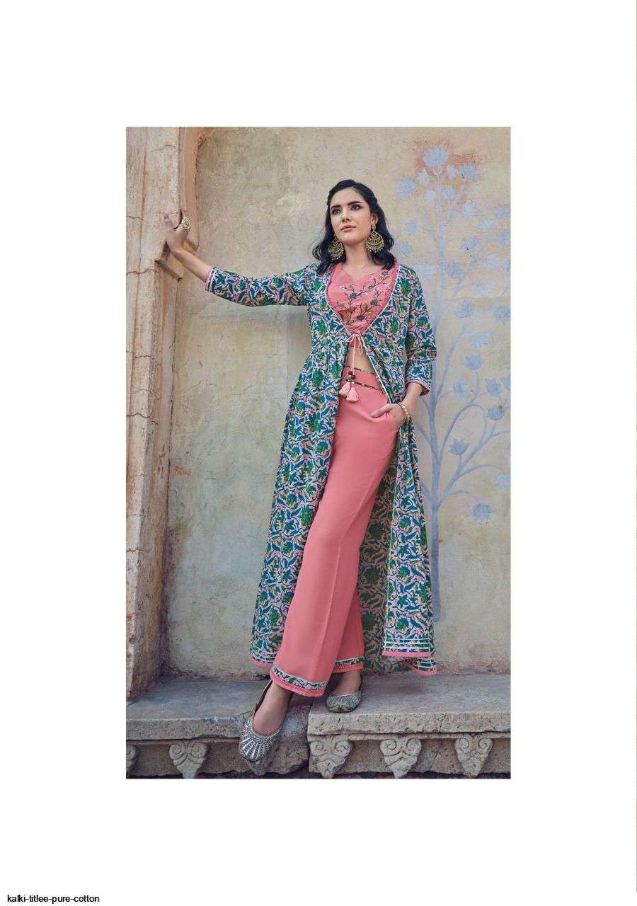 Titlee By Kalki 11001 To 11005 Series Designer Stylish Fancy Colorful Beautiful Party Wear & Ethnic Wear Collection Cotton Print Tops With Bottom At Wholesale Price