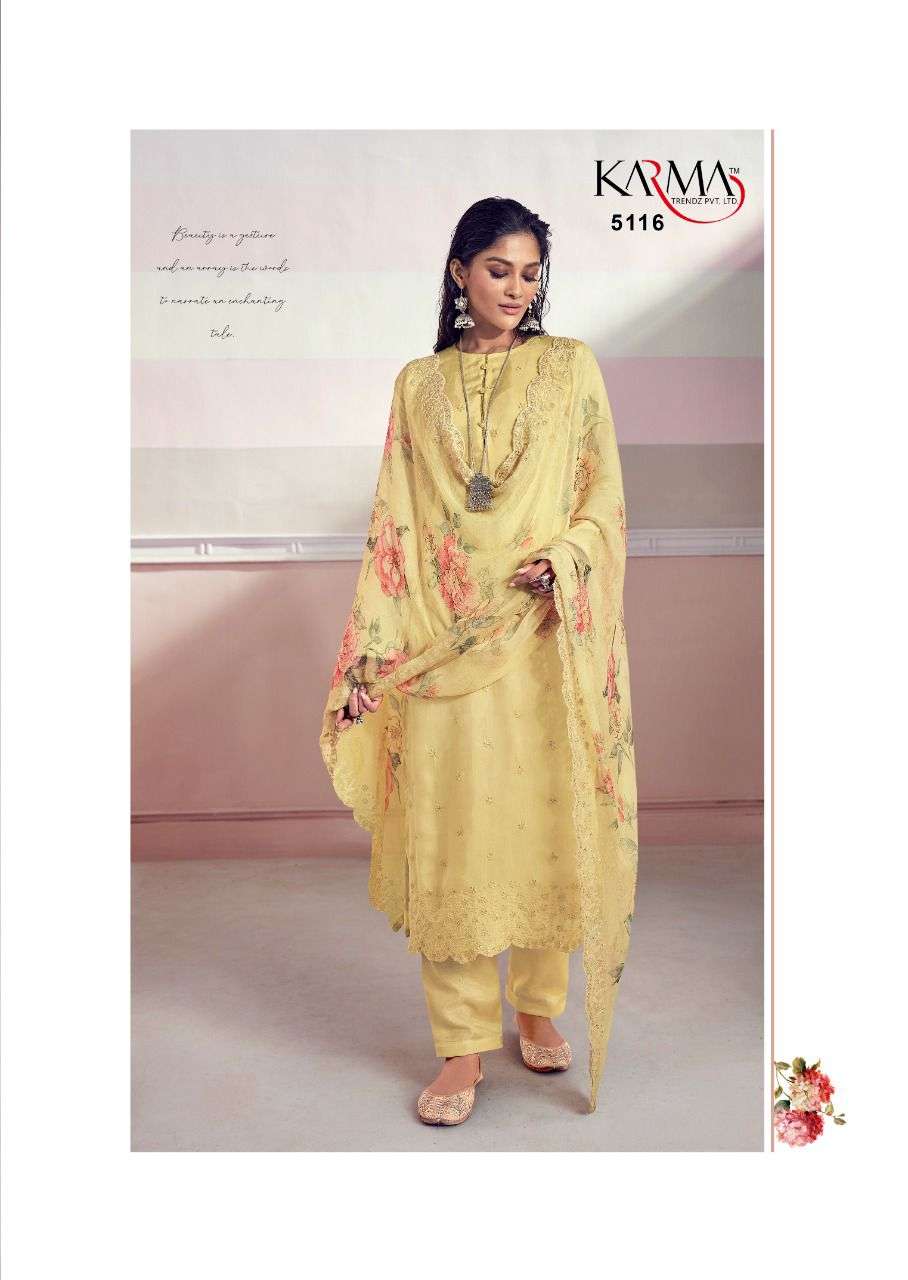MEHRAM VOL-5 BY KARMA TRENDZ 5112 TO 5118 SERIES BEAUTIFUL SUITS COLORFUL STYLISH FANCY CASUAL WEAR & ETHNIC WEAR PURE MUSLIN EMBROIDERED DRESSES AT WHOLESALE PRICE