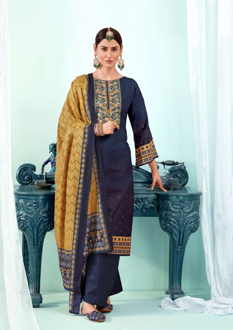 NAISHAA BY YASHIKA TRENDS 1001 TO 1008 SERIES BEAUTIFUL SUITS COLORFUL STYLISH FANCY CASUAL WEAR & ETHNIC WEAR HEAVY COTTON PRINT DRESSES AT WHOLESALE PRICE
