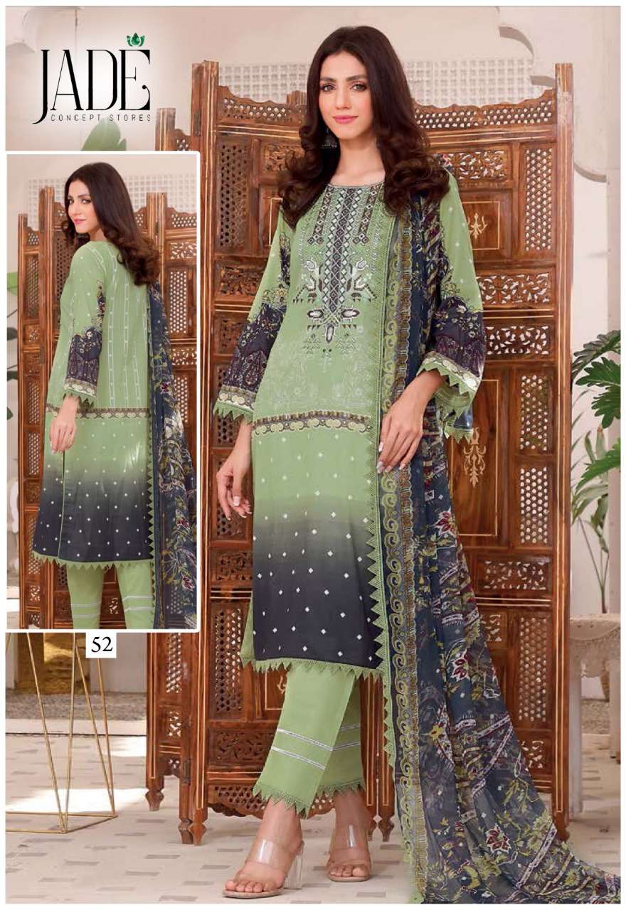 Firdous Urbane Vol-6 By Jade 51 To 56 Series Beautiful Suits Colorful Stylish Fancy Casual Wear & Ethnic Wear Pure Lawn Dresses At Wholesale Price