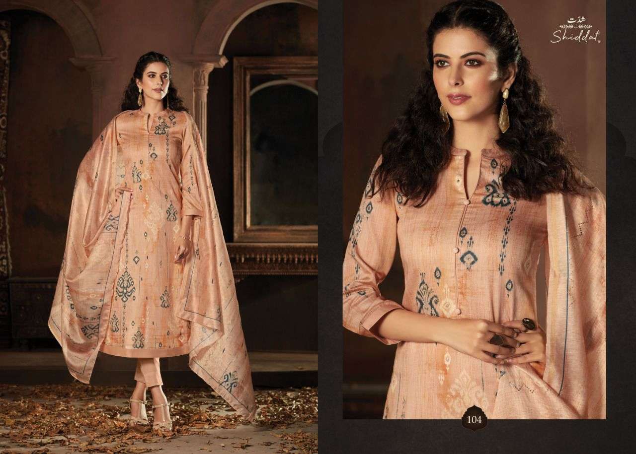 AYANA BY SHIDDAT 101 TO 110 SERIES BEAUTIFUL SUITS COLORFUL STYLISH FANCY CASUAL WEAR & ETHNIC WEAR COTTON SATIN PRINT DRESSES AT WHOLESALE PRICE