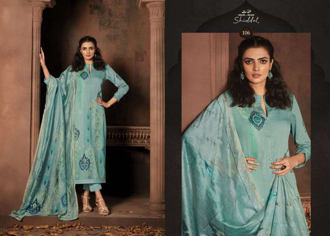 AYANA BY SHIDDAT 101 TO 110 SERIES BEAUTIFUL SUITS COLORFUL STYLISH FANCY CASUAL WEAR & ETHNIC WEAR COTTON SATIN PRINT DRESSES AT WHOLESALE PRICE