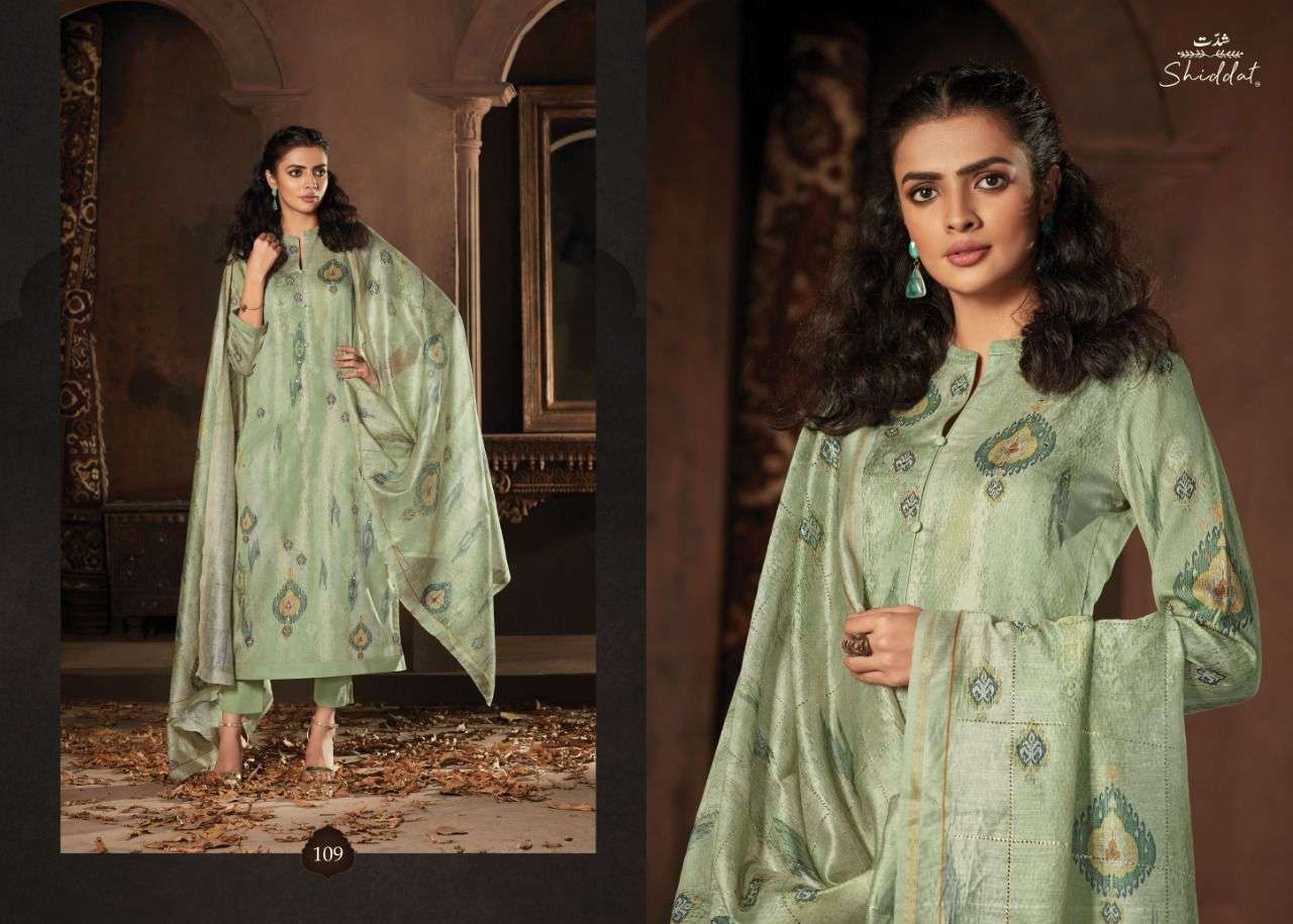 AYANA BY SHIDDAT 101 TO 110 SERIES BEAUTIFUL SUITS COLORFUL STYLISH FANCY CASUAL WEAR & ETHNIC WEAR COTTON SATIN PRINT DRESSES AT WHOLESALE PRICE