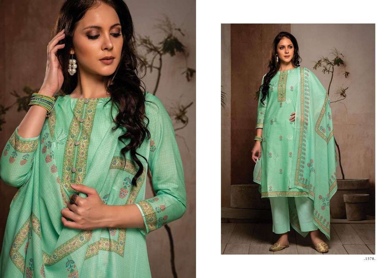 DIMPAL VOL-4 BY RIVAA 1577 TO 1582 SERIES BEAUTIFUL SUITS COLORFUL STYLISH FANCY CASUAL WEAR & ETHNIC WEAR COTTON DIGITAL PRINT DRESSES AT WHOLESALE PRICE