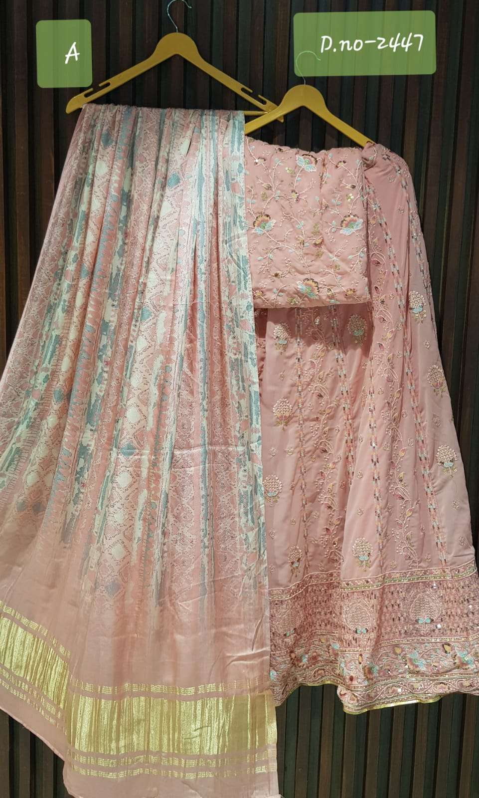 LADY GAGA BY ANANDAM 2443-A TO 2448-B SERIES INDIAN TRADITIONAL BEAUTIFUL STYLISH DESIGNER BANARASI SILK JACQUARD EMBROIDERED PARTY WEAR FANCY LEHENGAS AT WHOLESALE PRICE