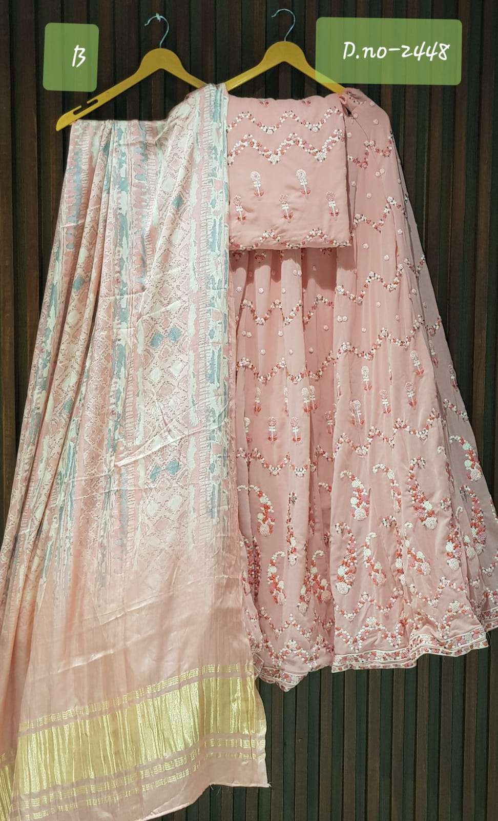 LADY GAGA BY ANANDAM 2443-A TO 2448-B SERIES INDIAN TRADITIONAL BEAUTIFUL STYLISH DESIGNER BANARASI SILK JACQUARD EMBROIDERED PARTY WEAR FANCY LEHENGAS AT WHOLESALE PRICE