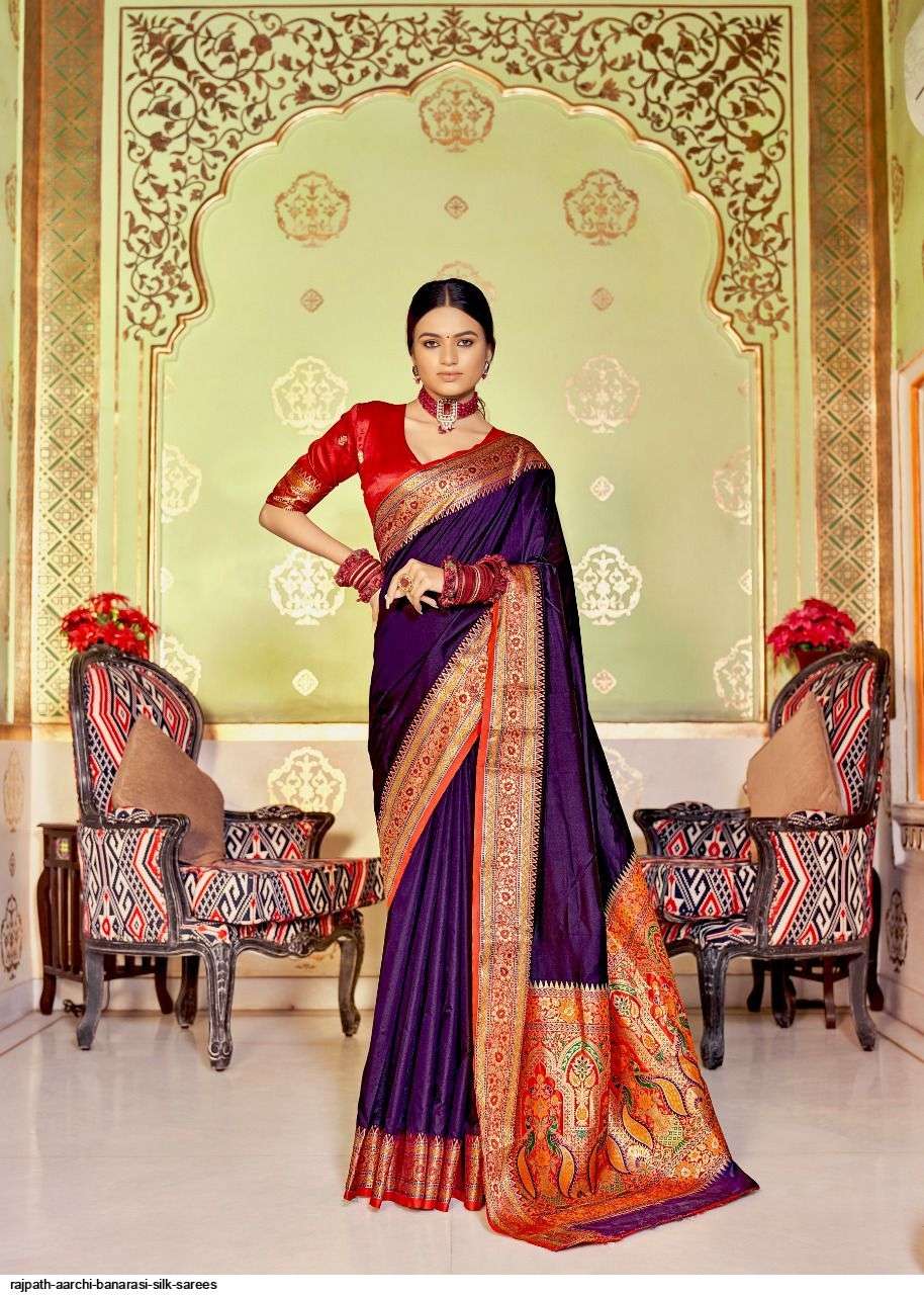 Aarchi By Rajpath 9201 To 9206 Series Indian Traditional Wear Collection Beautiful Stylish Fancy Colorful Party Wear & Occasional Wear Banarasi Silk Sarees At Wholesale Price