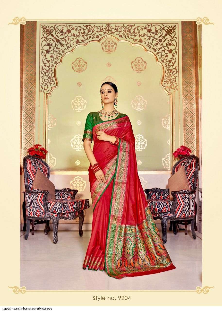 Aarchi By Rajpath 9201 To 9206 Series Indian Traditional Wear Collection Beautiful Stylish Fancy Colorful Party Wear & Occasional Wear Banarasi Silk Sarees At Wholesale Price