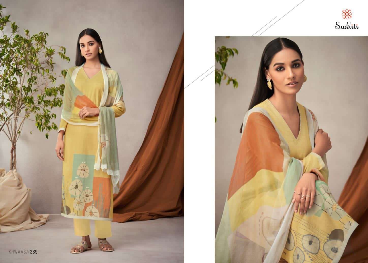Khwaab By Sudriti Beautiful Suits Colorful Stylish Fancy Casual Wear & Ethnic Wear Pure Cotton Print Dresses At Wholesale Price