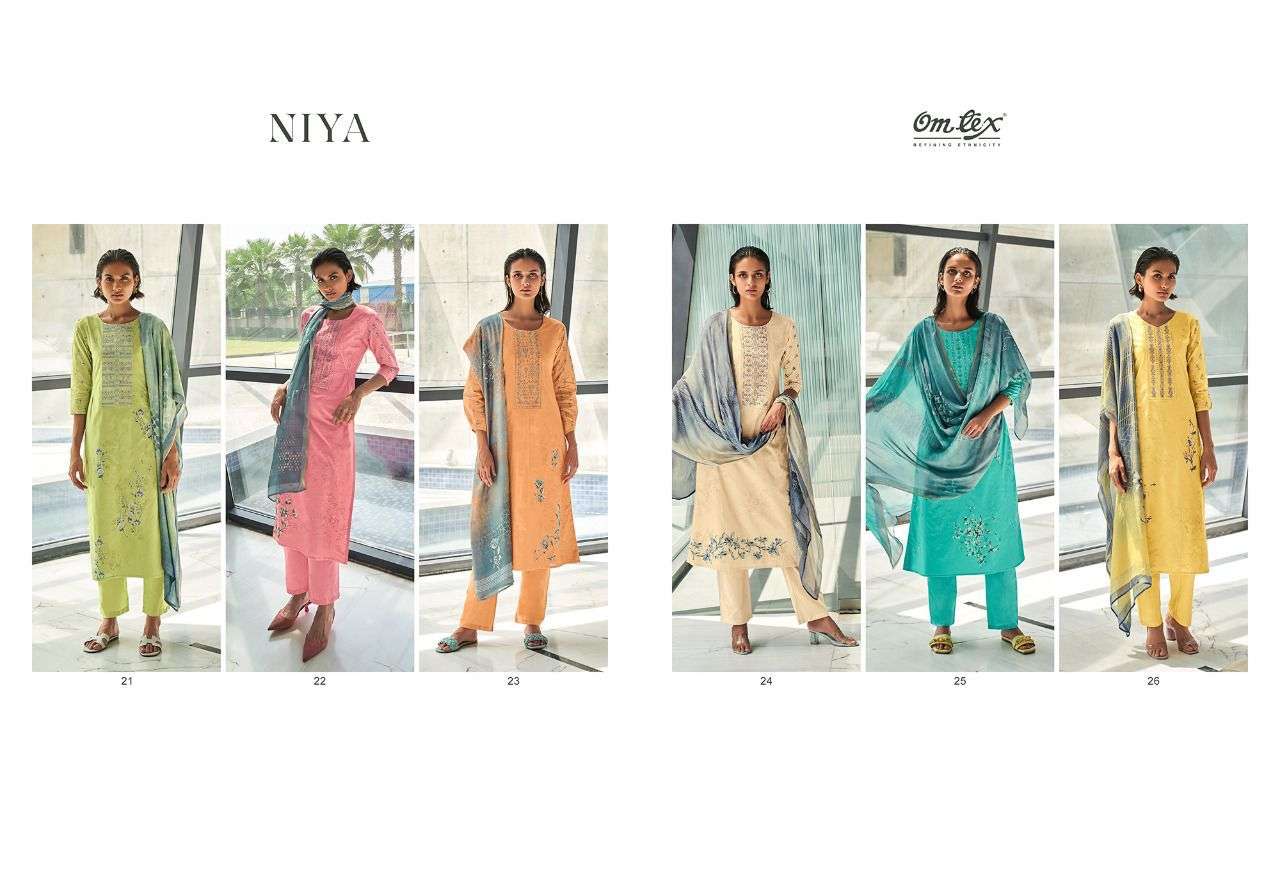 NIYA BY OMTEX 21 TO 26 SERIES BEAUTIFUL SUITS COLORFUL STYLISH FANCY CASUAL WEAR & ETHNIC WEAR LAWN COTTON DIGITAL PRINT DRESSES AT WHOLESALE PRICE